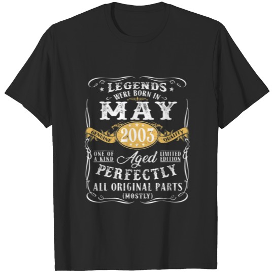 Discover 19Th Birthday Decoration Legends Were Born In May T-shirt