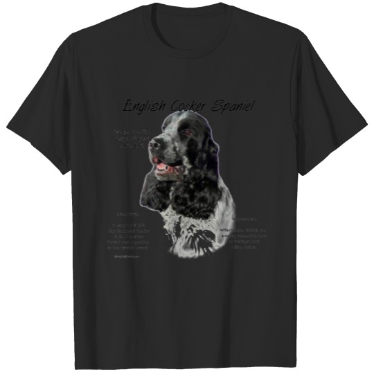Discover English Cocker Spaniel (parti) History Design T-shirt