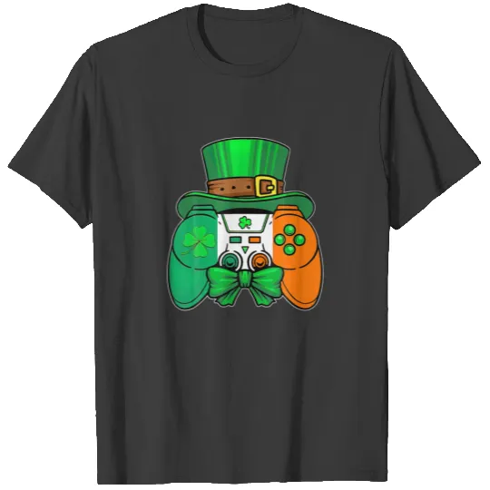 Irish Gamer Lucky Vintage Retro Video Game Lover S T-shirt