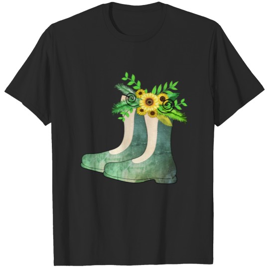 Discover Country boots sunflower rustic T-shirt