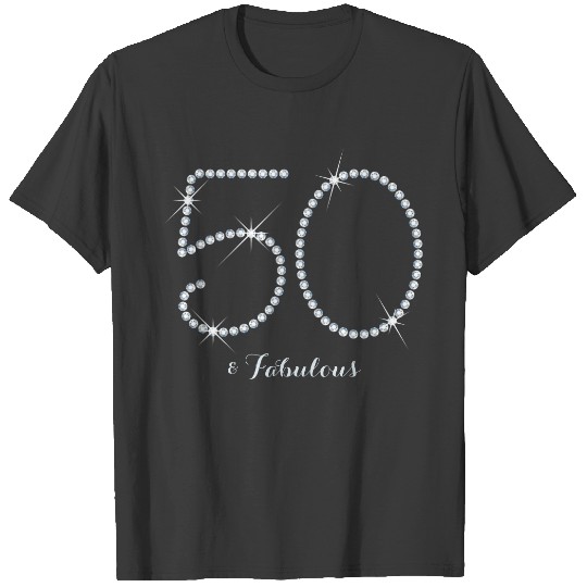Faux Rhinestone 50th Birthday T-shirt