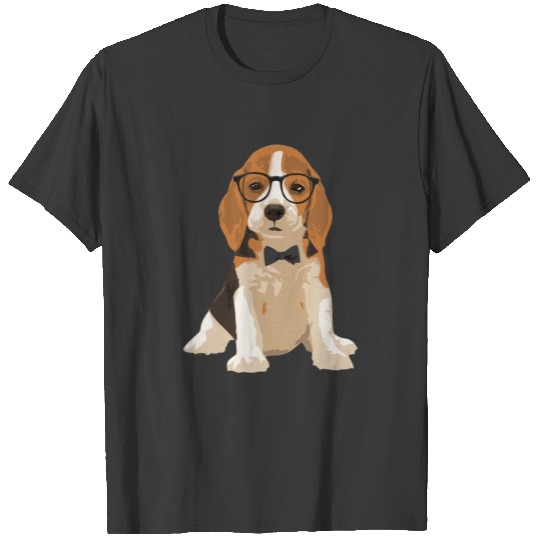 Cute Hipster Beagle Puppy Dog for Dog Lovers T-shirt