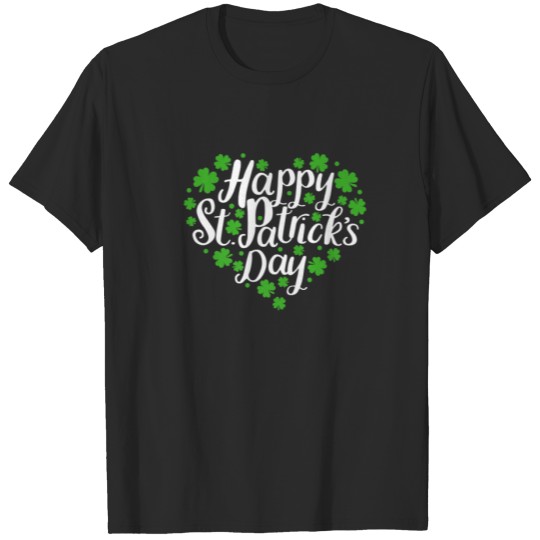 Discover Heart Clover Happy St. Patrick's Day Mens Womens K T-shirt