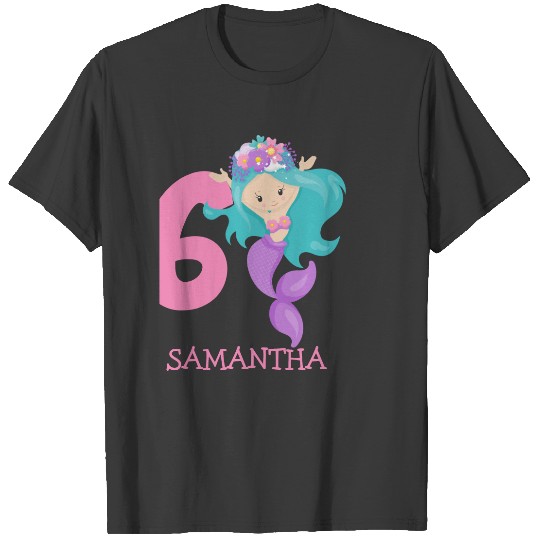 Pearl – Ocean jewel 6th Mermaid birthday T-shirt