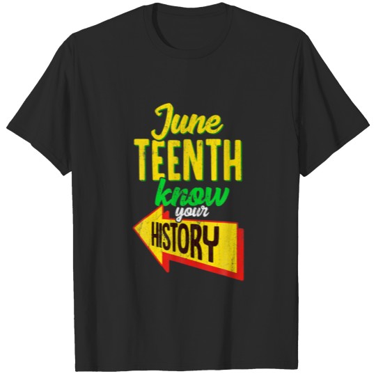 Discover Junenth Know Your History 1865 Freedom Day Black P T-shirt