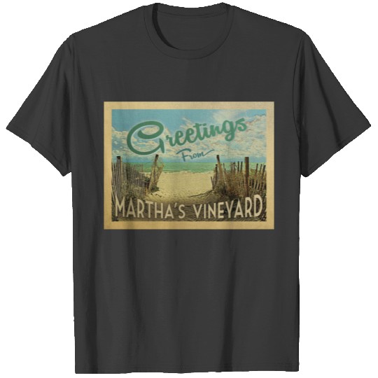 Martha's Vineyard Beach Vintage Travel T-shirt