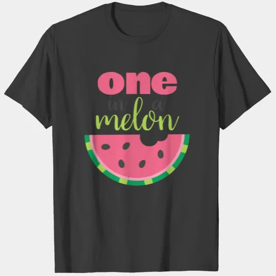 One in a Melon Watermelon Baby Girl's 1st Birthday T-shirt