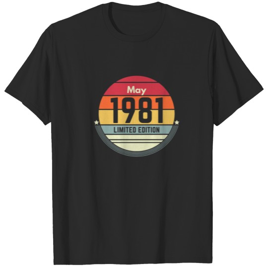 40Th Birthday May 1981 Vintage Retro Women T-shirt