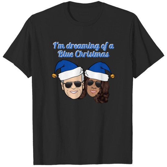 Biden Harris Election Dreaming of A Blue Christmas T-shirt