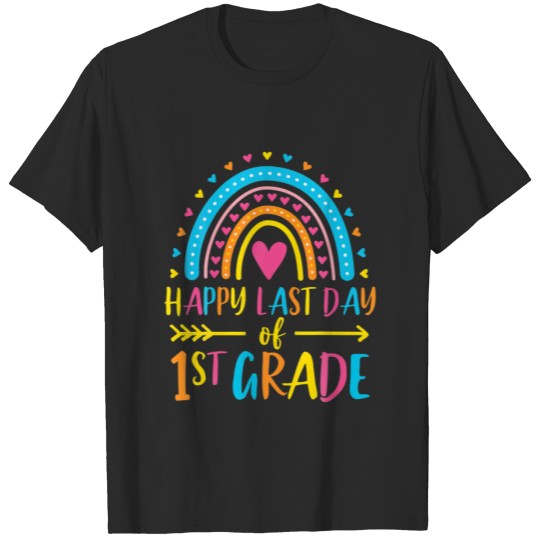 Discover Rainbow Happy Last Day Of 1St Grade School Teacher T-shirt