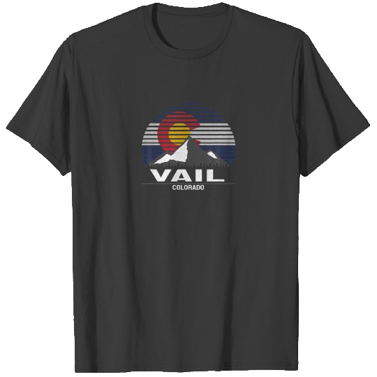 Vail Colorado Flag Mountain T-shirt