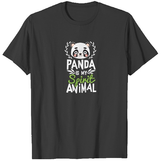 Cute Panda Is My Spirit Animal Print T-shirt