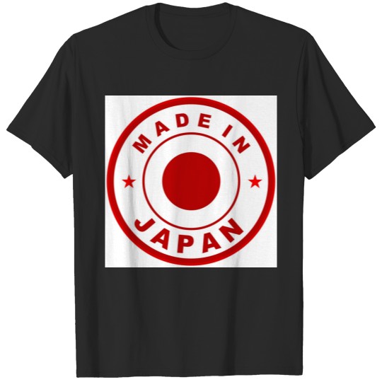 Discover made in japan country flag label round stamp T-shirt