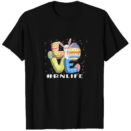 RN Registered Nurse Love Easter Day Bunnies Cute R T-shirt