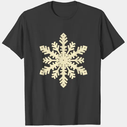 Christmas 1 : Cream Color Snowflake T-shirt