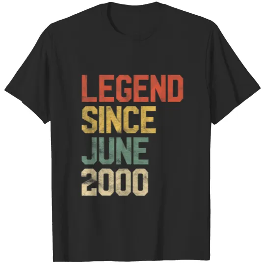 Legend Since June 2000 Men Woman 21St Birthday 21 T-shirt