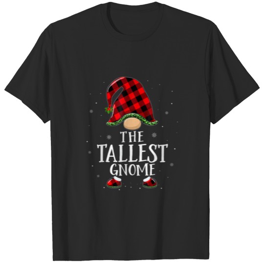 Discover Tallest Gnome Buffalo Plaid Matching Family Christ T-shirt