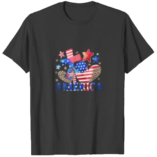 4Th Of July Jesus Cross Patriotic Christian Girl U T-shirt