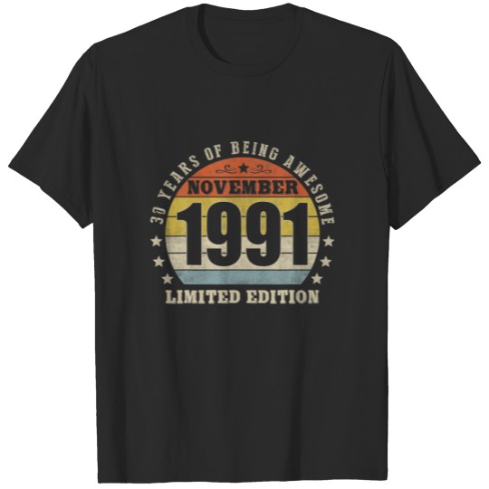 Discover 30 Years Of Being Awesome November 1991 Limited Ed T-shirt