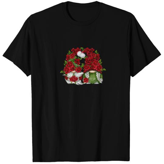 Cute Red Roses Pattern For Grandma With Valentines T-shirt
