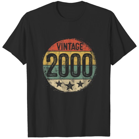 Circular Vintage 2000 With Stars 21St Birthday 21 T-shirt