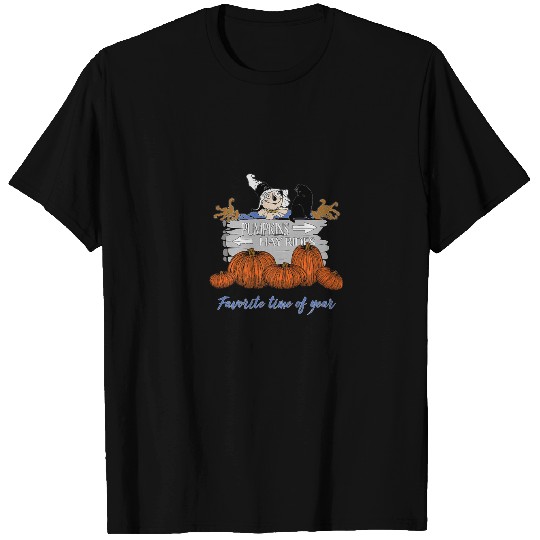 Halloween Scarecrow Black Cat Hay Ride Fall Harves T-shirt
