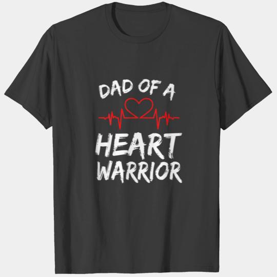 Dad Of A Heart Warrior Heart Disease Awareness T-shirt