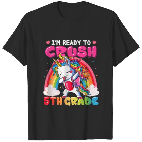Discover I'm Ready To Crush 5Th Grade Unicorn Dabbing Back T-shirt
