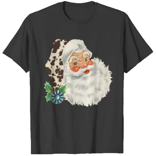 Cowhide Santa Claus Dye Sublimation T-shirt