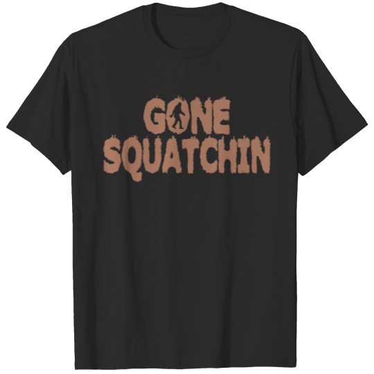 Discover Gone Squatchin Hairy Font T-shirt
