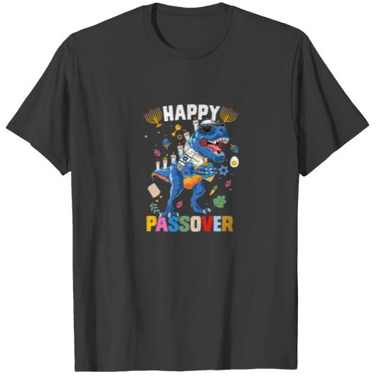 Discover Matzah Menorasaurus Rex Dinosaur Happy Passover Fo T-shirt