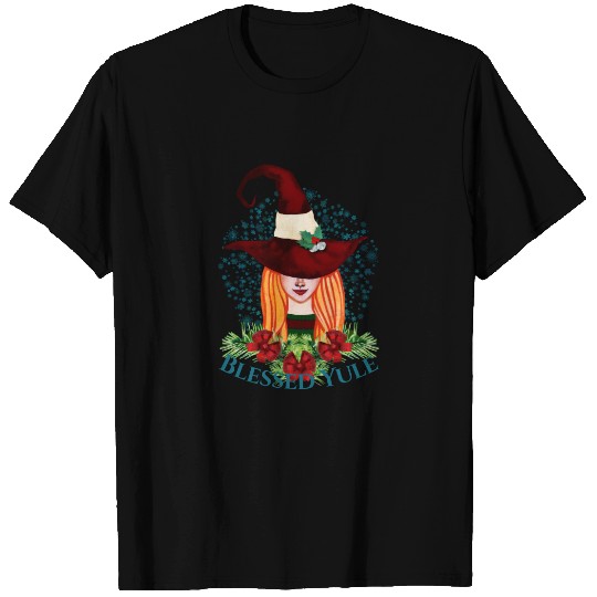 Cozy Holiday Witch Winter Solstice Blessed Yule T-shirt