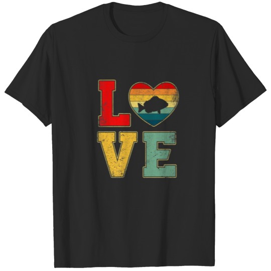 Vintage Love Fish Retro 70S 80S Heart Sea Animals T-shirt