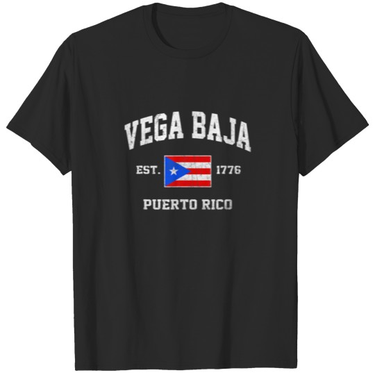 Discover Vega Baja Puerto Rico Vintage State Athletic Style T-shirt