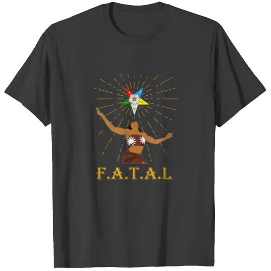 FATAL Sister With OES Star Light Eastern Star Moth T-shirt
