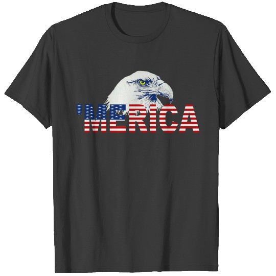 'MERICA U.S. Flag & Bald Eagle T-shirt