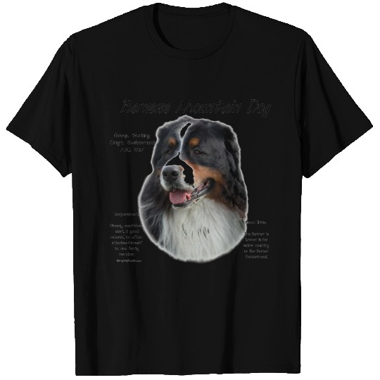 Bernese Mountain Dog History Design T-shirt