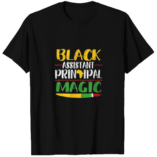 Black Assistant Principal Magic Black History Mont T-shirt