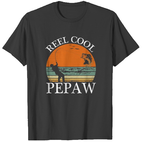 Discover Reel Cool Pepaw Father's Day Gift T-shirt
