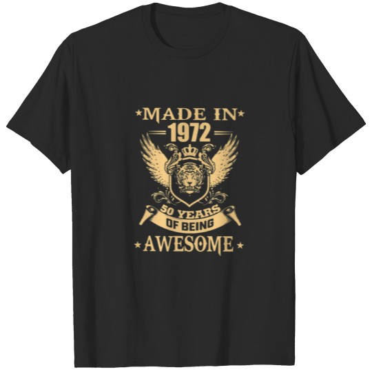 Discover Tiger Made In 1972 50 Years Of Being Awesome T-shirt