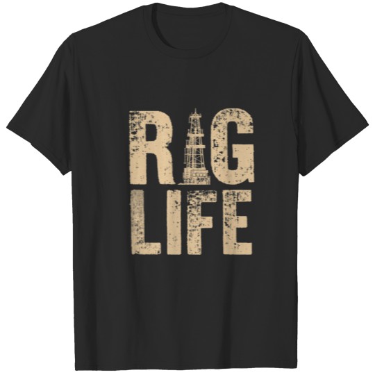 Discover Funny Oil Rig Art For Oil Field Men Oilfield Lover T-shirt