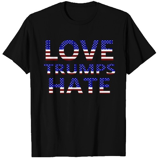 Love Trumps Hate Stars and Stripes T-shirt