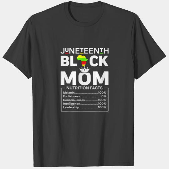 Junenth Black Mommy Queen Melanin African Mom Moth T-shirt