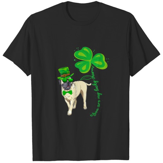 Discover My Bull Dog Is My Lucky Charm Shamrock St Patrick' T-shirt
