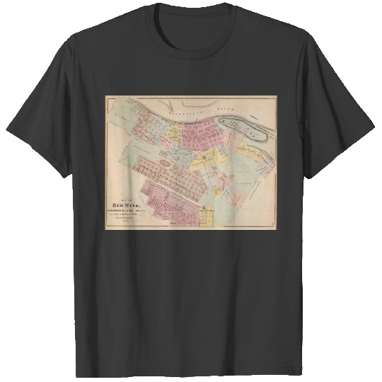 Map of Red Wing, Goodhue County, Minnesota T-shirt