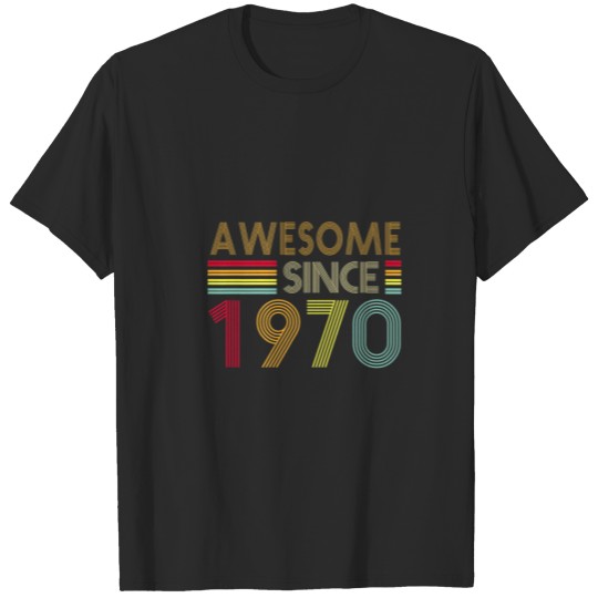 Discover 52 Years Old Retro Awesome 1970 Limited Editon 52N T-shirt