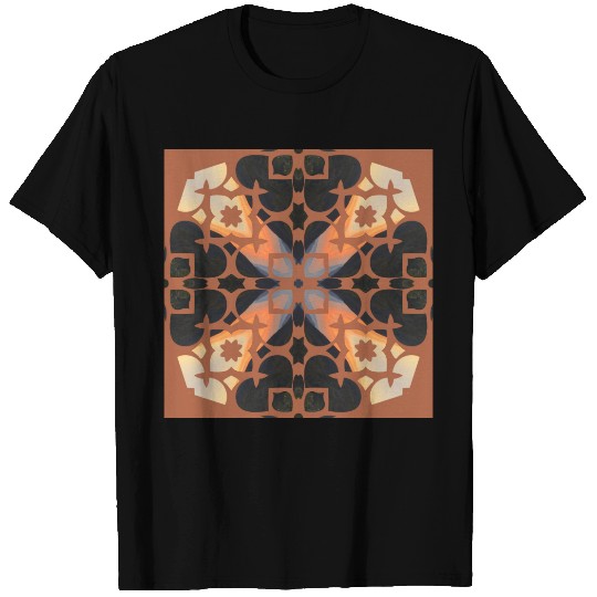 Retro Tan Pattern Polo T-shirt
