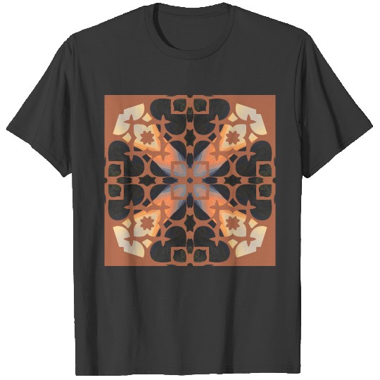 Retro Tan Pattern Polo T-shirt