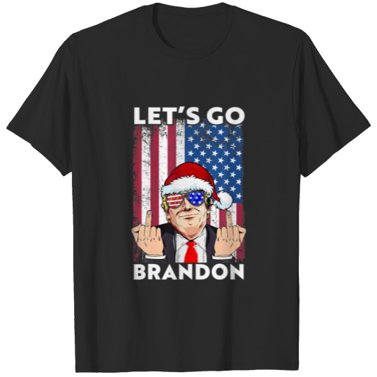 Discover Lets Go Branson Brandon Trump Santa America Flag A T-shirt