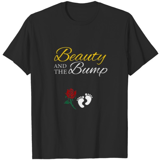 Discover Beauty And The Bump Cute Pregnancy Announcement T-shirt